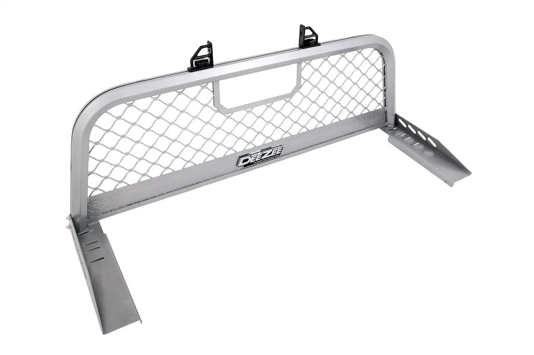 DZ95050WR – DEE ZEE Headache Rack, Mesh Powder Coated Silver Aluminum Can Be Used With Cross Bed Tool Box With Mounti...